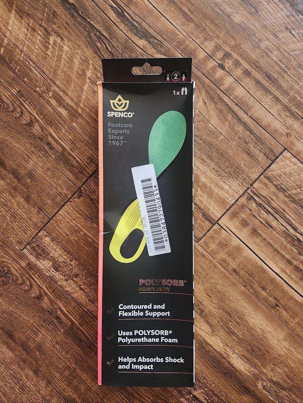 Polysorb Heavy Duty Contoured Insole - Green/Yellow